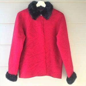 ⚡️SALE⚡️Alexandra Bartlett Wool Coat Fur Collar